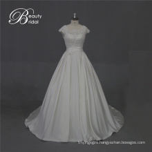 Excellent Quality Satin Bridal Dress with Lace